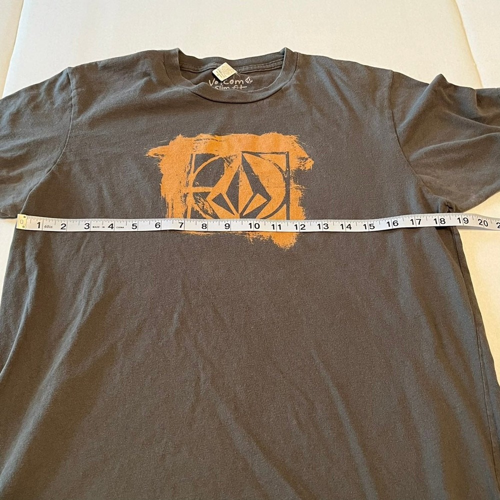 Volcom men's grey size Medium t-shirt graphic tee short sleeve slim fit - Picture 7 of 10